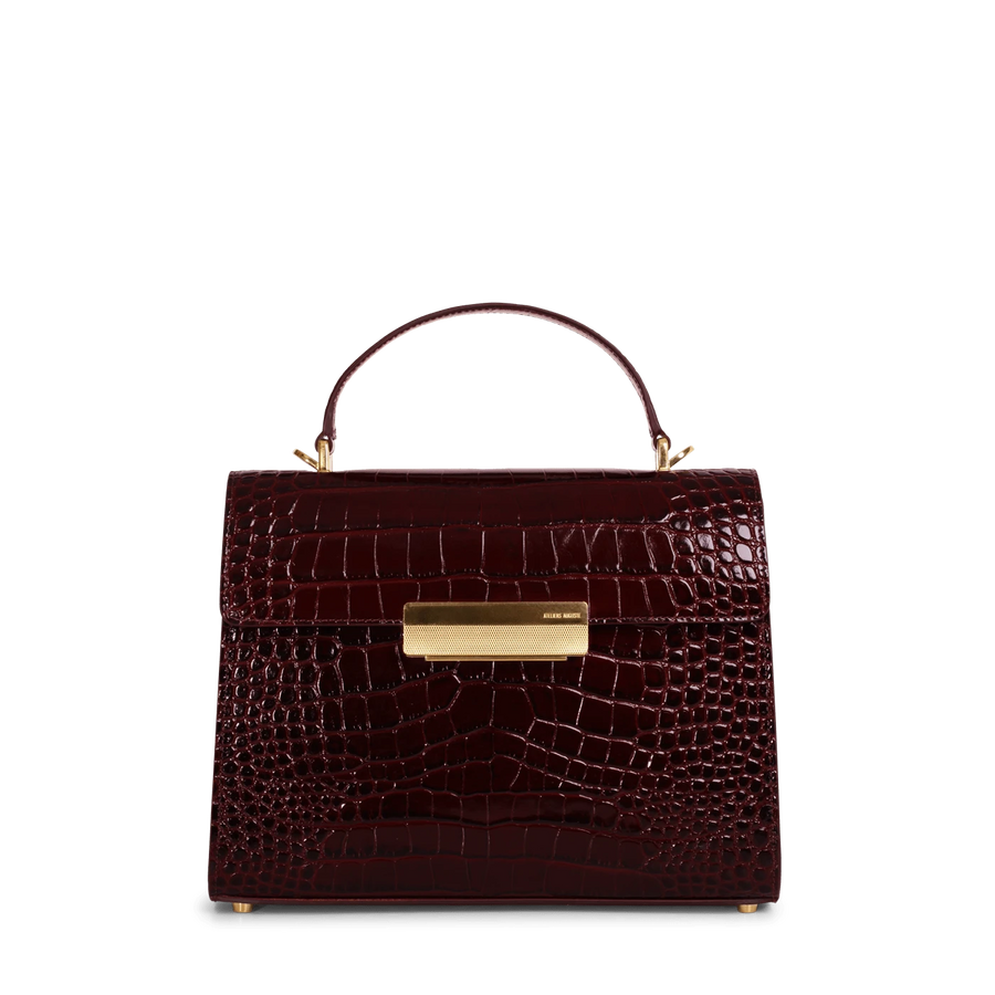 Capucine Gold Edition - Burgundy Embossed Leather – Ateliers Auguste