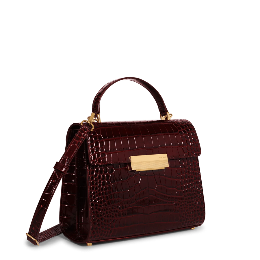 Capucine Gold Edition - Burgundy Embossed Leather – Ateliers Auguste