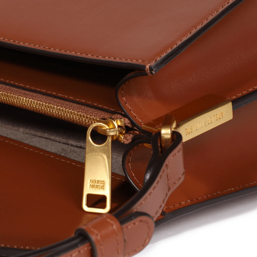 Gabriel Crossbody Bag - Tan Box Leather – Ateliers Auguste